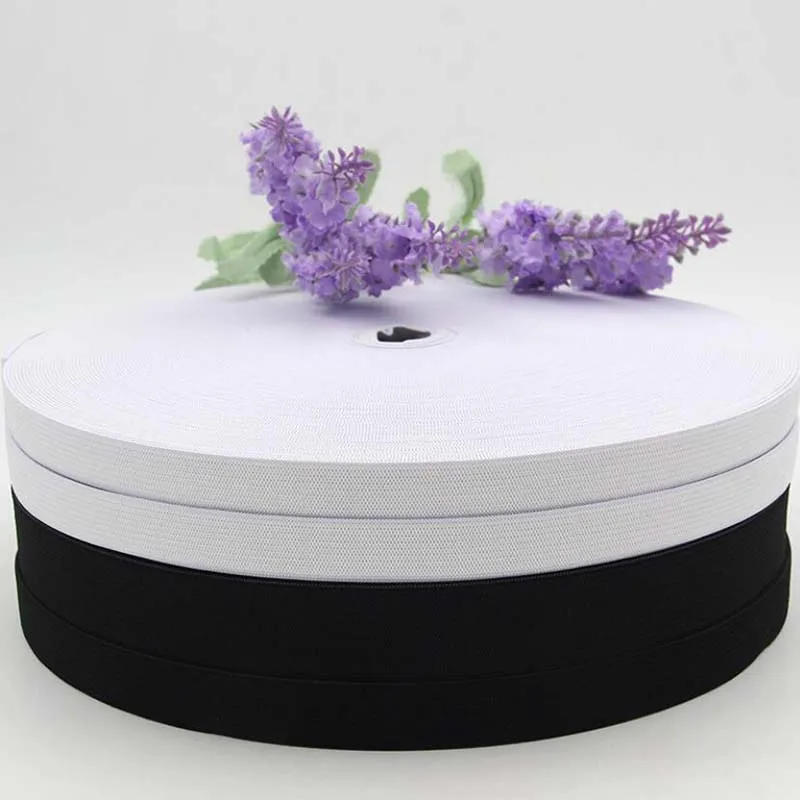Description Picture 4 of itemBlack White Sewing Elastic Rubber Band Nylon Webbing for Garment Accessories Bags Width 15mm 20mm 25mm 30mm 35mm 40mm 45mm 50mm