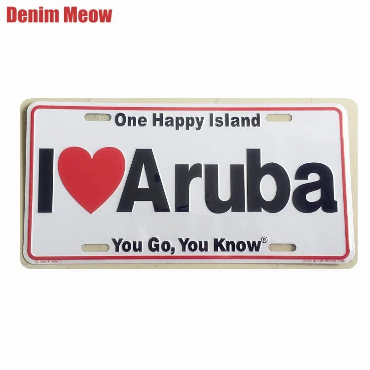 Description Picture 4 of itemVintage Metal Tin Signs, I LOVE ARUBA Plaque, Car, Bar, Cafe, Home Decor, Wall Stickers, Art Poster Iron Billboard Plates,30x15