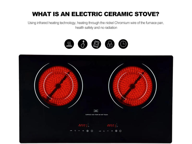 Description Picture 3 of itemXEOLEO Dua Commercial Electric Ceramic Kitchen Household Radiation-free with Lock&timing Induction Home Appliance Cooker 4400W