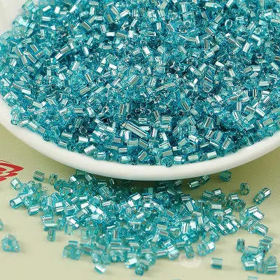 Description Picture 4 of item720pcs 2mm(11/0) Silver Core Czech Glass beads Bugle Tubes DIY Material Cross stitch Embroidery Handmade sewing Accessories