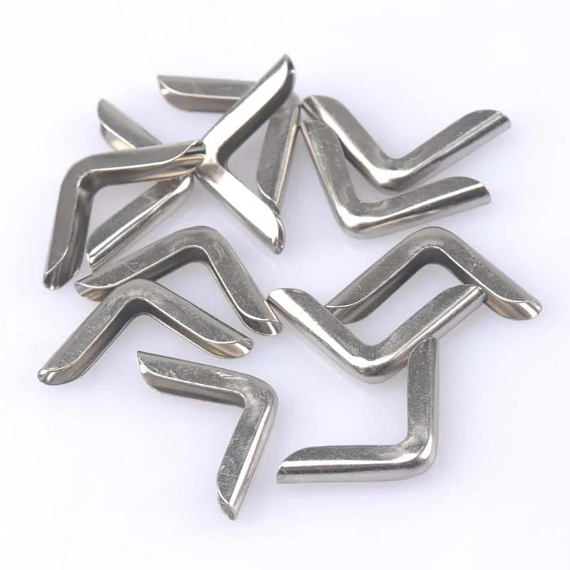 Description Picture 3 of item40PCs Metal Book Corner Scrapbooking Album Menu Folder Corner Protectors Book Decoration Silver Tone 14.5x14.5x2mm cp1615