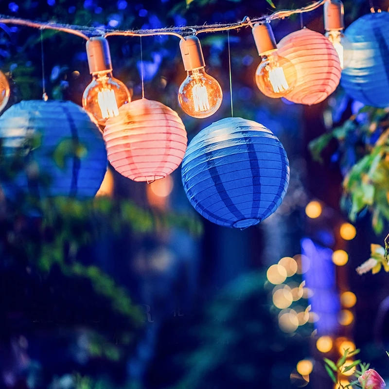 Description Picture 4 of itemChinese New Year Decorations White Paper Lantern Wedding Decoration Valentine's Day Hanging Lampion Wishing Paper Lamps Fener