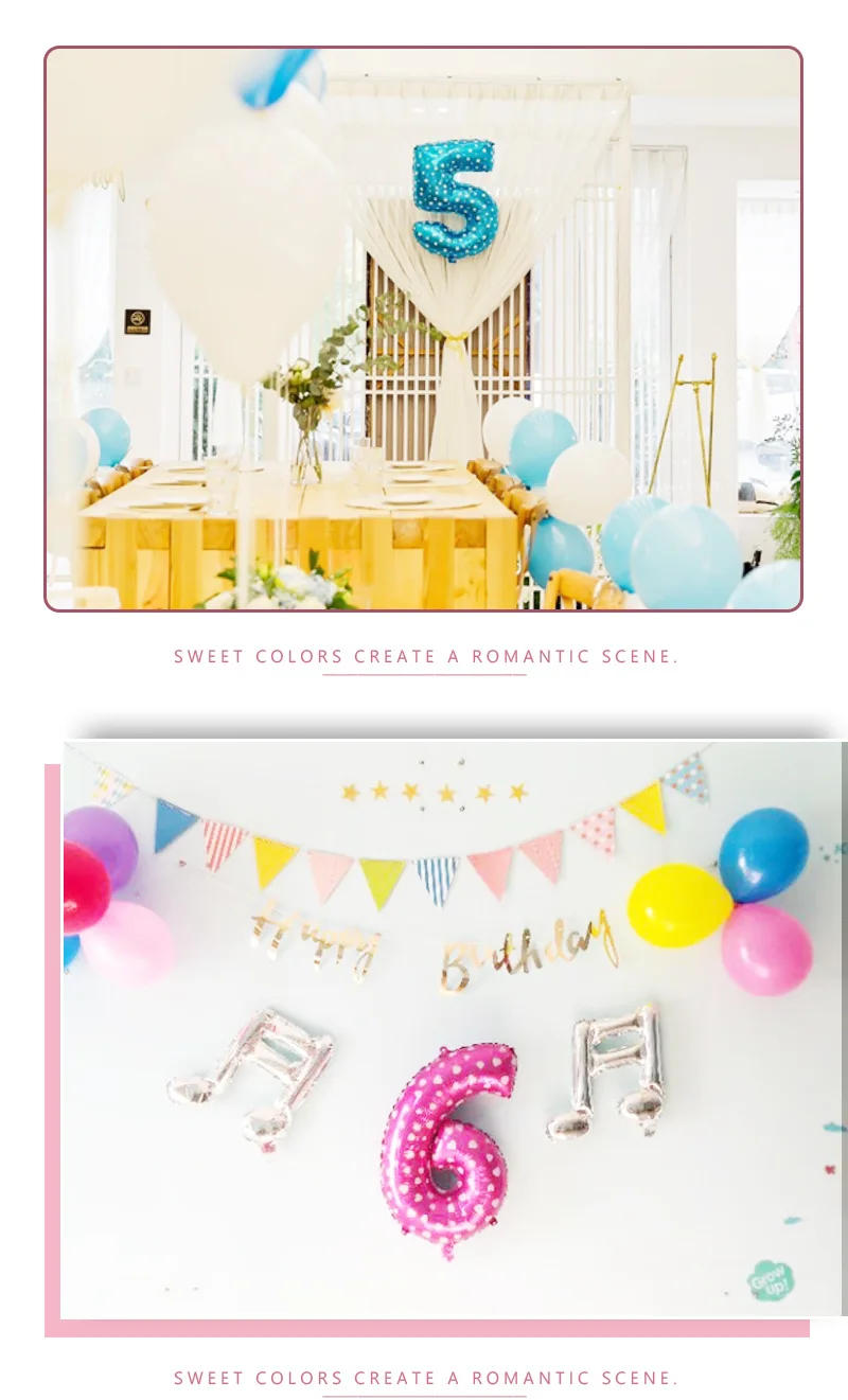 Description Picture 5 of item16 32 Inch Foil Number Balloons Wedding Happy Birthday Party Decorations Rose Gold Digital Globos Balloon Baby Shower Supplies