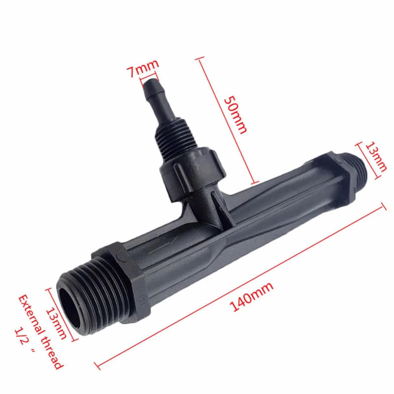 Description Picture 3 of itemAgriculture Venturi Fertilizer Injector kit with 1/2 Inch to 3/4 Inch Thread Greenhouse Irrigation Fitting Ozone Injector 1 Set