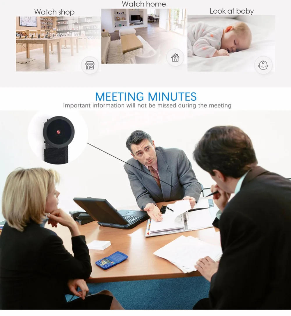 Description Picture 5 of itemWIFI Network Camera Webcam IP P2P HD 1080P Wide Angle Mini Camera DIY Wireless Cam Module Motion Activated DV Camcorder Small