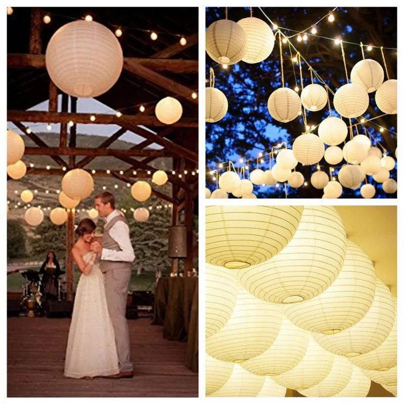 Description Picture 3 of itemHot 4/6/8/10/12/14/16 Inch Green round Paper Lanterns Chinese round lamp festival decoration Lampion Wedding Decor glim party