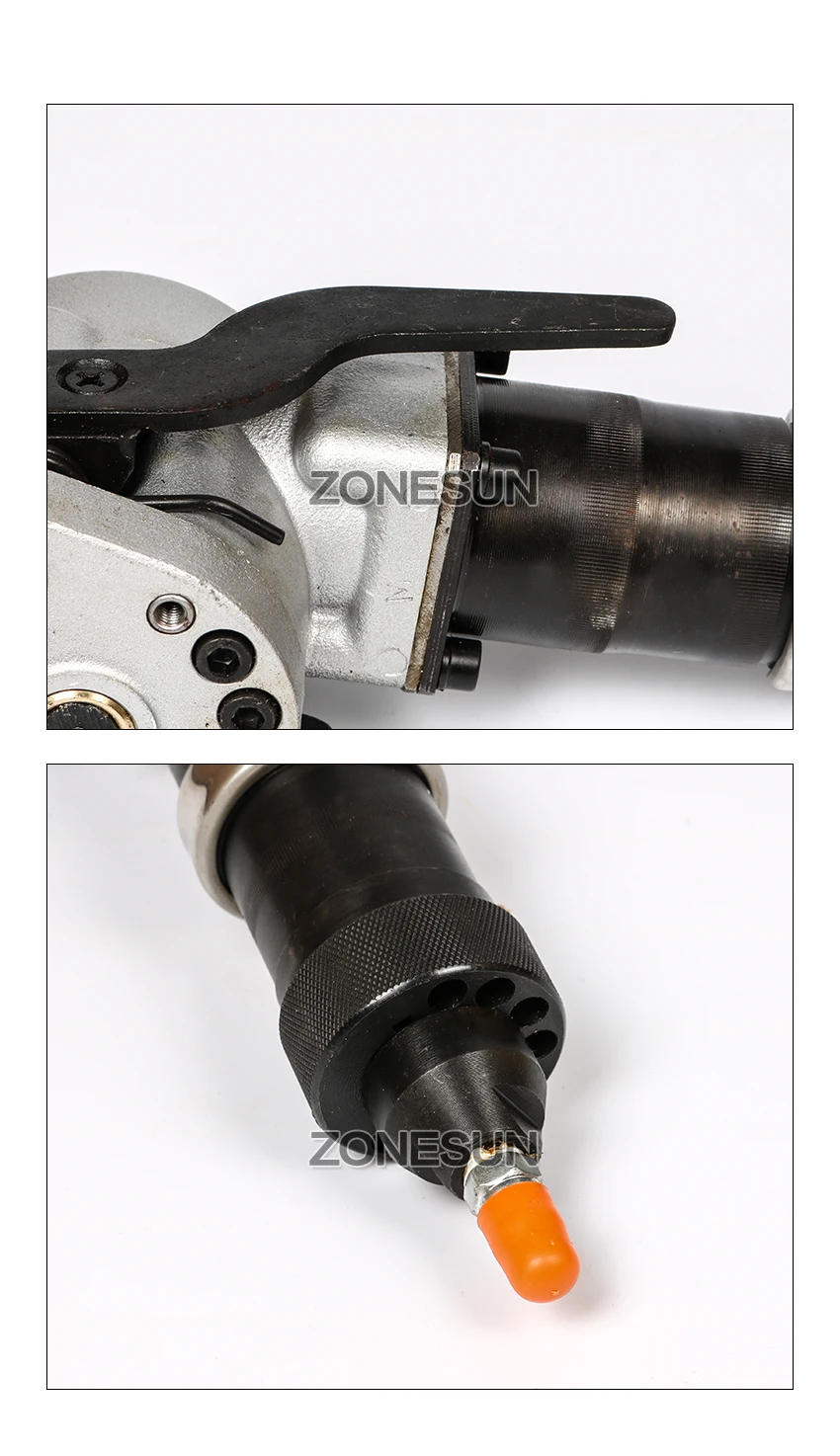 Description Picture 5 of itemZONESUN KZS-40/32 Penumatic Steel band packing Tools Pneumatic steel band Sealer and tensioner