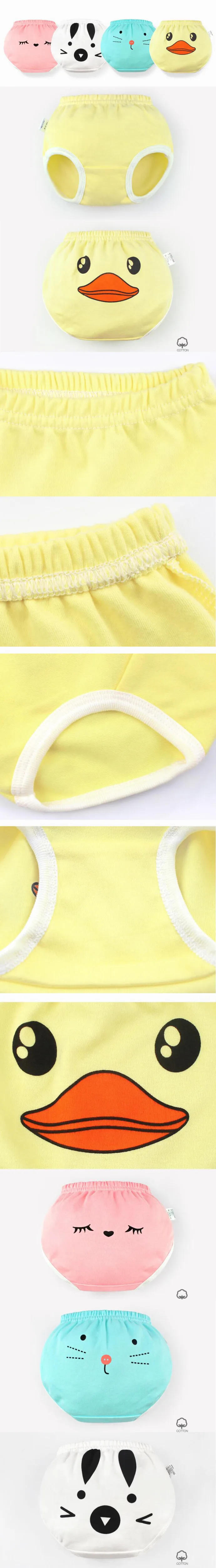 Description Picture 2 of item2 Piece/Lot Baby 100% Cotton Panties Boy Girl Infant Cute Cartoon Underpants For Children Kids Fashion Underwear Shorts Gifts