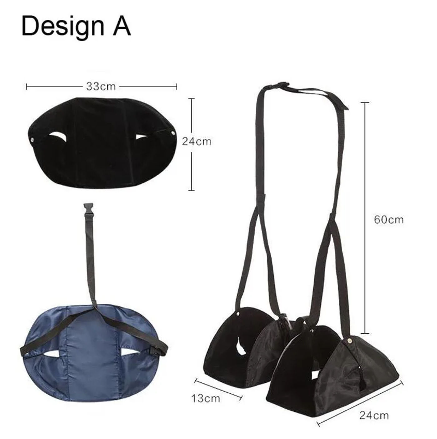 Description Picture 5 of itemComfy Hanger Travel Airplane Footrest Hammock Made with Premium Memory Foam Foot Resting  for  Office
