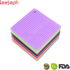 7-inch Silicone Pot Holder, Trivet Mat, jar Opener, spoon Rest Non Slip, Flexible, Durable, Heat Resistant Hot Pads Thicker