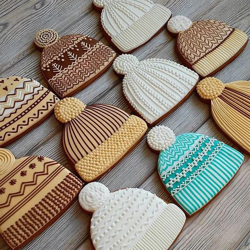 Description Picture 5 of item1pcs patisserie reposteria Knitted Hat Sweater Mold Metal Cookie Cutter Fondant Cake Decor Cupcake Pastry Biscuit Mould Bakeware
