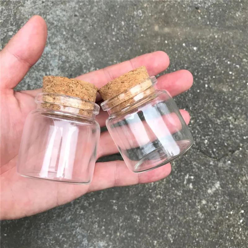 Description Picture 6 of itemsize 47*50*33mm Capacity 50ml Glass Bottles With Cork Small Transparent Mini Empty Glass Vials Jars 12pcs/lot