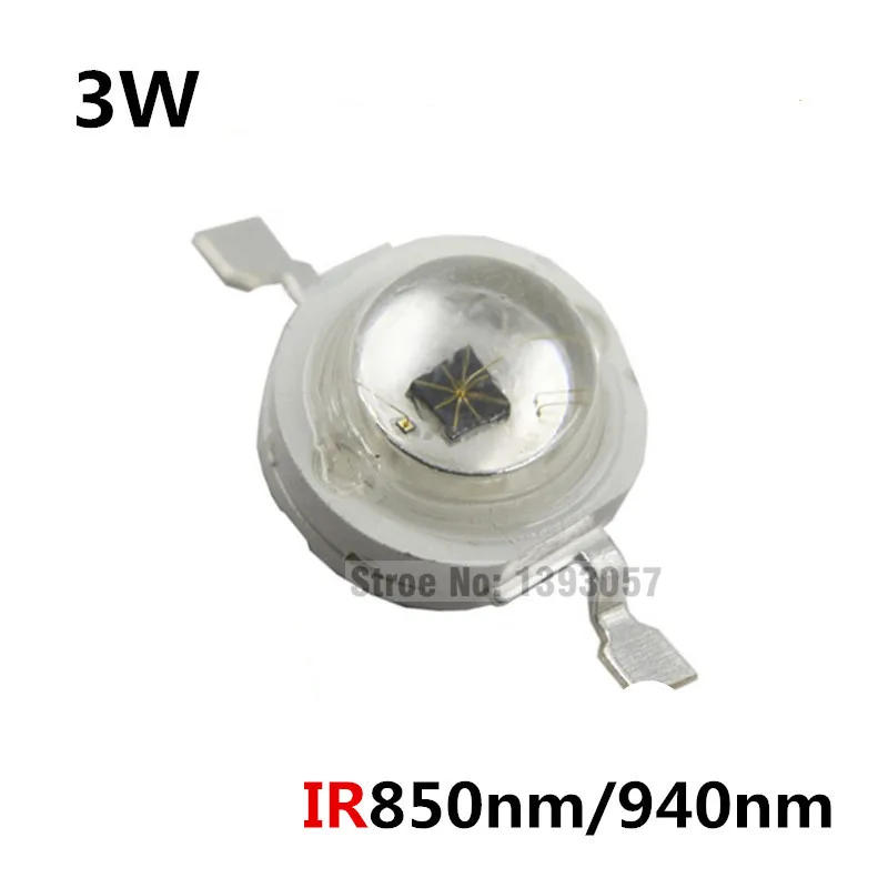 Description Picture 4 of itemHigh Power LED Chip 850nm 940nm IR Infrared 3W 5W  Emitter Light Bead COB 850 940 nm Night Vision CCTV Camera