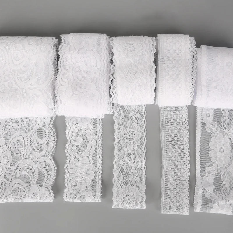 Description Picture 3 of item10Yards/lot White Lace Ribbon 13mm-165mm Embroidered Lace Trims For Sewing Decoration DIY Gift Packing Handmade Material