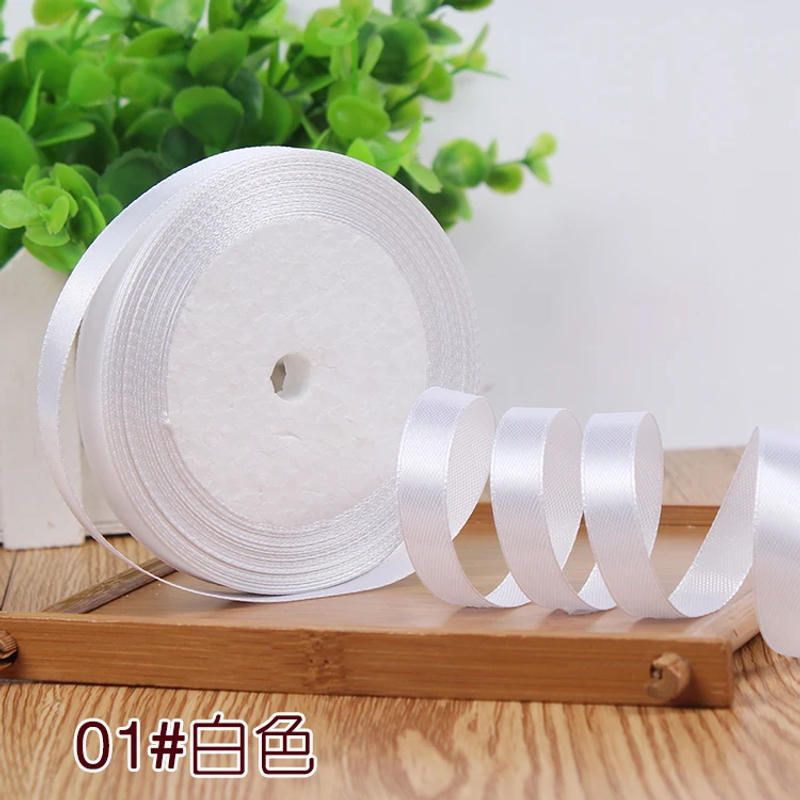 Description Picture 5 of item22meter/roll 10mm wide Satin ribbon Wedding Invitation Card Party Decoration Scrapbooking Wrap Supplie Christmas Gift Decoration