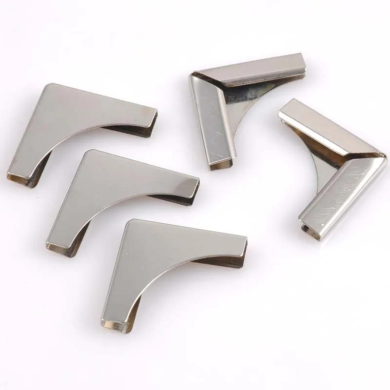 Description Picture 6 of itemSilver 10Pcs 2color Metal Book Corner Trilateral Albums Menus Folders Box Corner Protectors For Decor 33x33x8mm CP1498