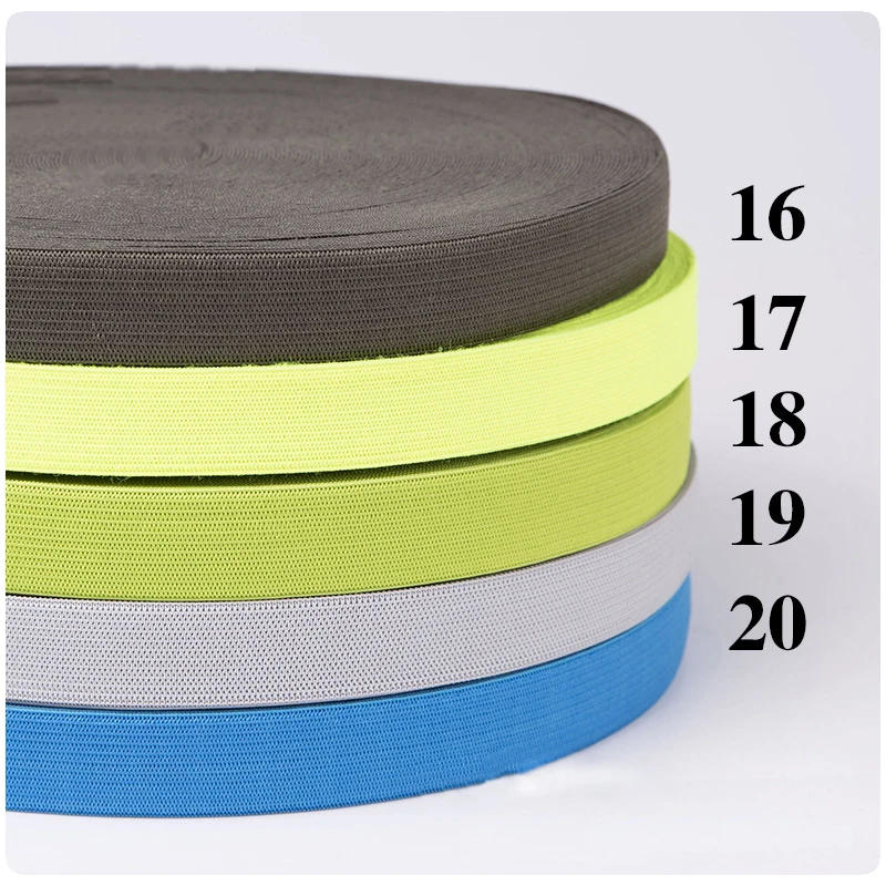 Description Picture 6 of itemElastic Ribbon Solid Color Flat Sewing High Quality 20mm For Handwork Apparel Sewing & Fabric Edge Accessories BBXR-014
