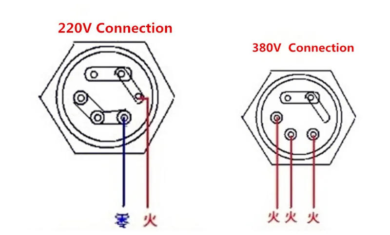 Description Picture 4 of item9 KW, 220/380V, 2" Ferrule64mm Tri-clamp Terminals Water Tank Flange Heating Element For Homebrew Distillation Stainless Stee304