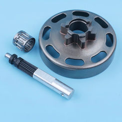 Chainsaw 3/8"-6T Clutch Drum Sprocket Oil Pump Piston Assy For Husqvarna 135 140 135E 140E E-Seris Replacement Part Garden Tools
