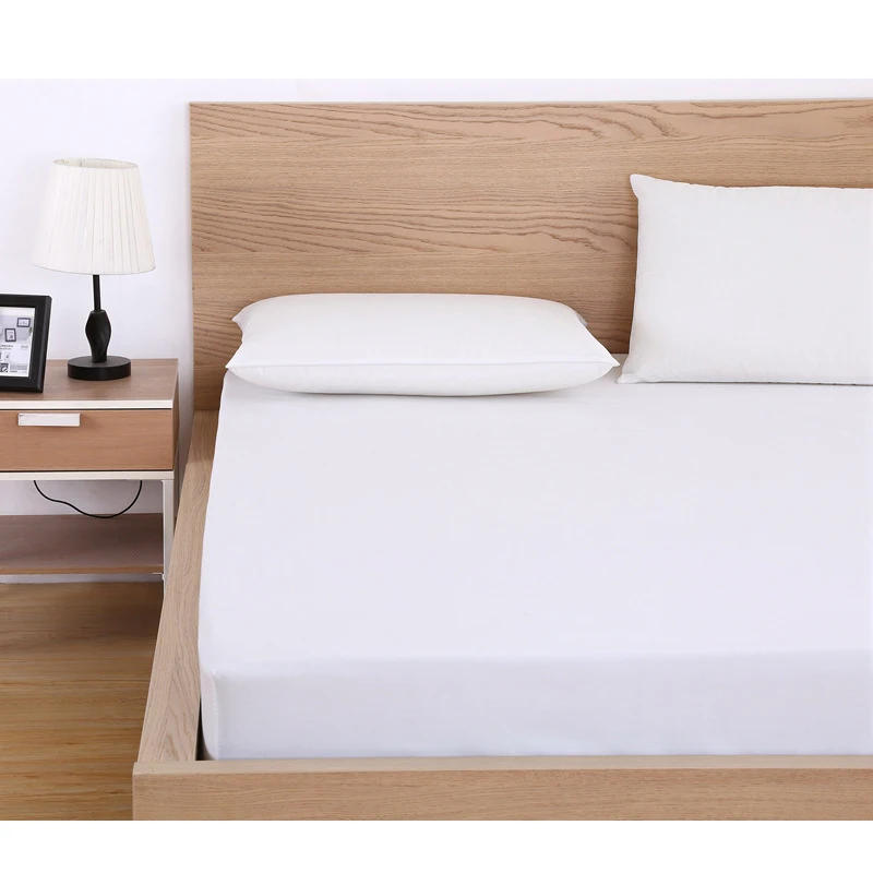 Description Picture 3 of itemSolid Fitted Bed Sheet Mattress Protect Cover 160/180/200/220X200 With Elastic Band Sheets King Queen Double Single