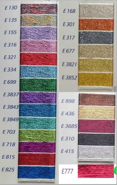 Description Picture 2 of item1pcs antique effects metallic thread E898 E436 E3685 E310 E415 E777 E168 E3852  DMC color floss embroidery DIY needlework