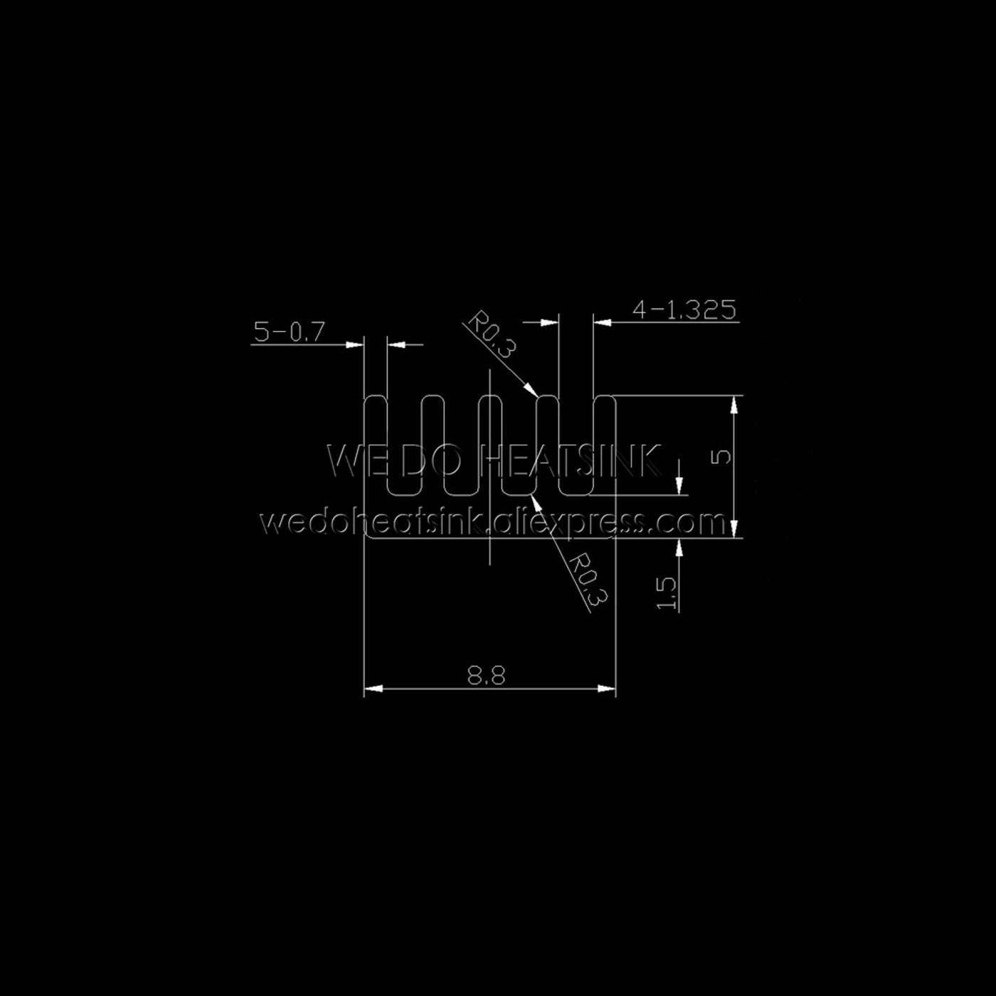 Description Picture 4 of item50pcs 8.8x8.8x5mm Black Ram Heatsink Chipset Aluminum Heat Sinks With Thermal Conductive Tape Fans & Cooling