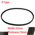 D 4572 4750 4775 4826 32mm Width 19mm Thickness Rubber Groove Cogged Machinery Drive Transmission Band Wedge Vee V Timing Belt