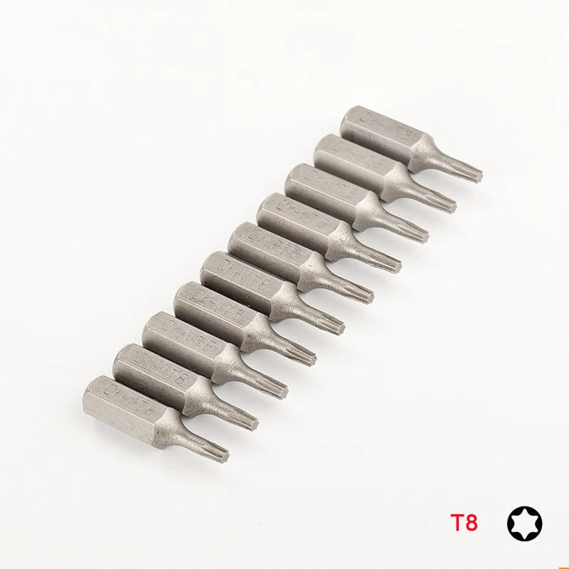 Description Picture 4 of item10pcs Torx Bit Set 1/4 Inch Hex Shank 25mm Electric Screwdriver Bits Home Repair Tool T8-T40 Star Bits For Power Tools