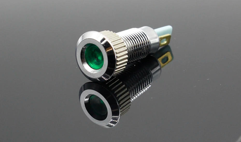 Description Picture 4 of itemMetal Indicator light LED 8mm waterproof Signal lamp 6V 12V 24V 220v dot LIGHT Colorful concave Indicator
