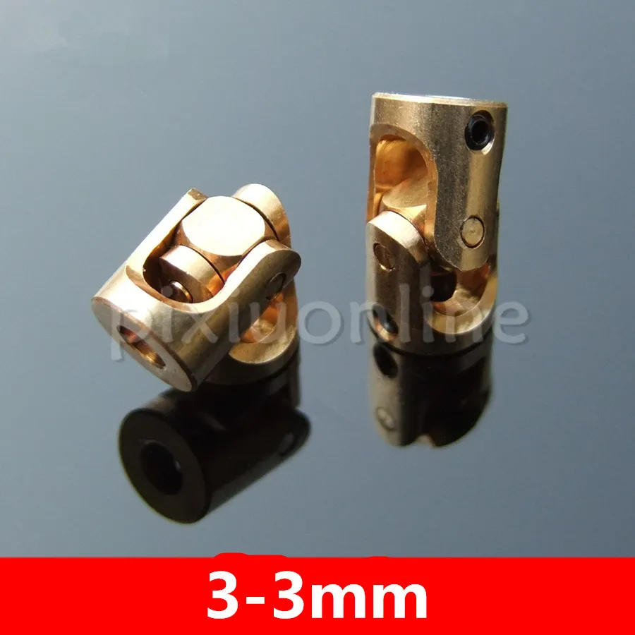 Description Picture 2 of item1suit K944b Brass Universal Joints 3-3mm Micro U-joint with Wrench and Screw Model Car Making Free Shipping Russia