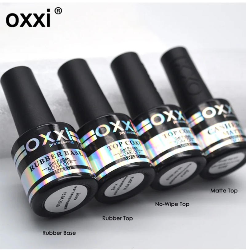 Description Picture 3 of itemoxxi 8ml Nail Art UV Gel Varnish Nail Rubber Base and Top Coat Set For Nail Desgin Long-Lasting Led Manicure Gel Polish 2019