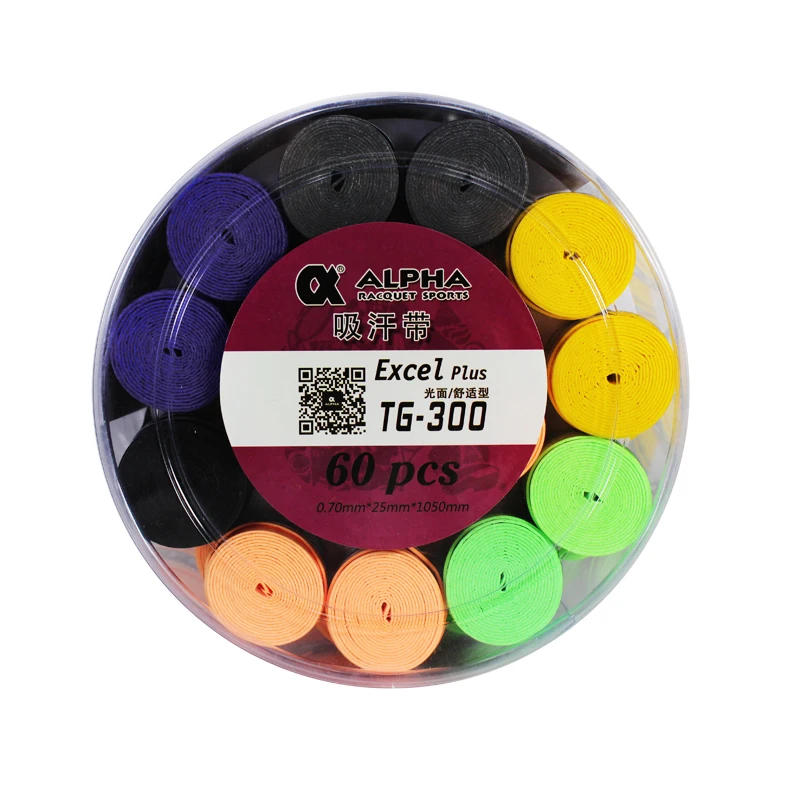 Description Picture 6 of itemAlpha 60pcs Tennis Overgrips Anti-slip Tennis Overgrips PU Sticky Squash Rackets Overgrips Sweat Absorbed Wraps