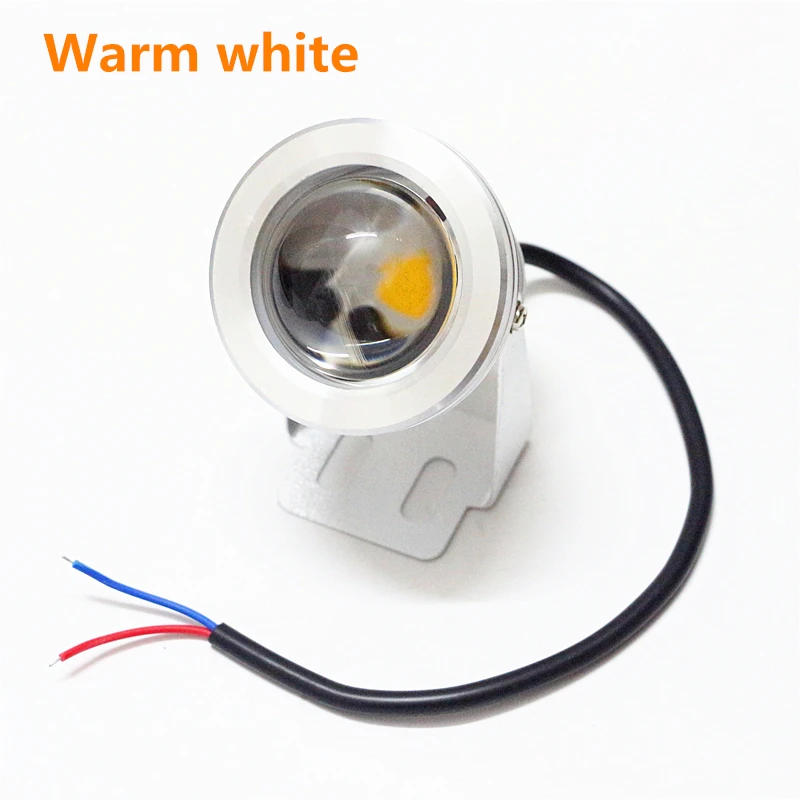 Description Picture 5 of itemAC / DC 12V 10W Black LED Underwater light Waterproof IP67 LED Flood light White / Warm white / RGB Spotlight With Convex Glass