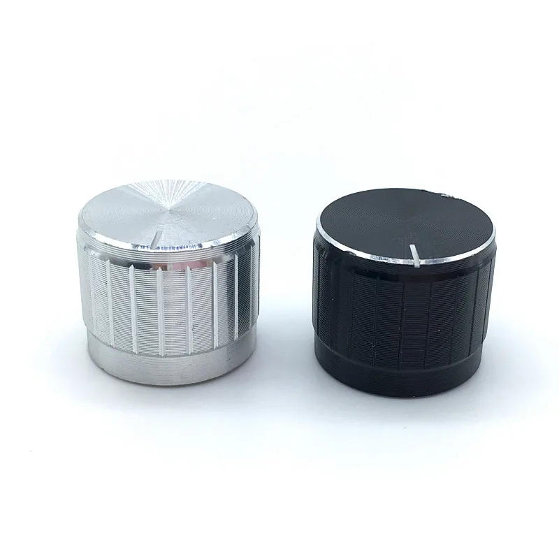 Description Picture 4 of item5pcs Black Silver Aluminium Alloy Switch Caps 21x17mm Potentiometer knobs Encoder Switch Plum Shaft D Axis Shaft