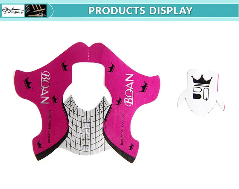 Description Picture 6 of itemANGNYA 300pcs Professional Alloy Silver Nail Forms Nail Extension Tool for Nails Art French DIY Acrylic UV Gel Extension Forms