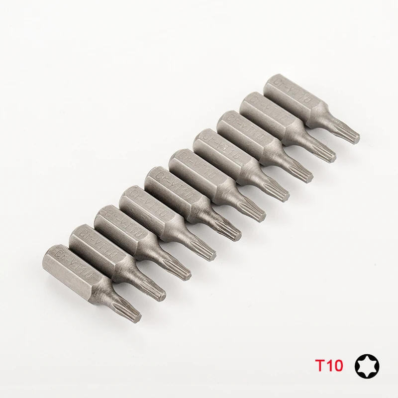 Description Picture 5 of item10pcs Torx Bit Set 1/4 Inch Hex Shank 25mm Electric Screwdriver Bits Home Repair Tool T8-T40 Star Bits For Power Tools