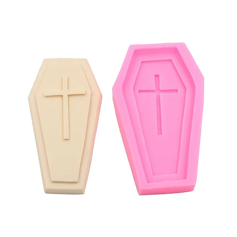 Description Picture 5 of itemCake Decorating Tools Halloween 3d Stereo 2 Pieces Ghost Bone Coffin Sugar Cake Mold Dessert Decoration Craft Pastry Bakeware