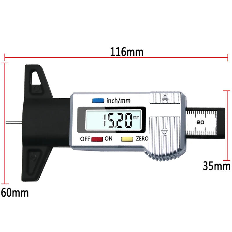 Description Picture 4 of itemDigital Car Tyre Tire Tread Depth Gauge Meter Measurer Tool Caliper Thickness Gauges Tread Brake Pad Shoe Tire Monitoring System