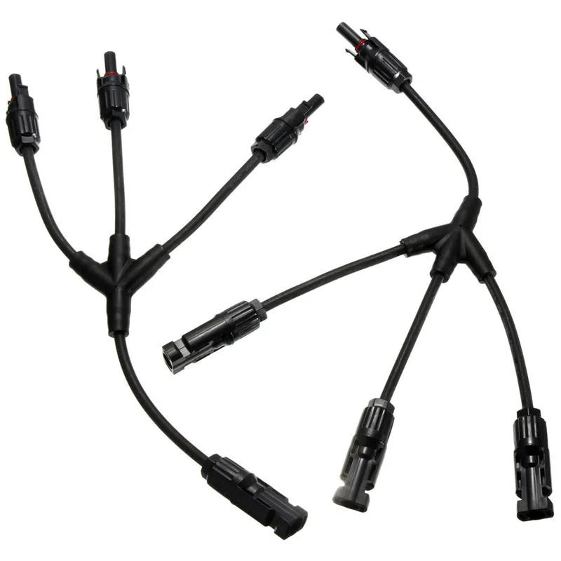 Description Picture 4 of item1 Pair 3 to 1 Y Branch Connector with 4mm2 solar cable MMMF /FFFM For Solar PV System Y Solar Panel Cable Connector