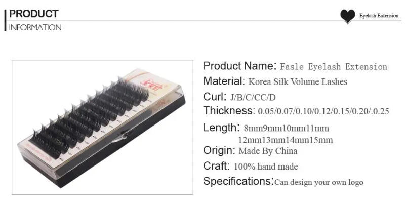 Description Picture 3 of itemAll Size Individual Eyelash Extension BCD Curl High Quality False Mink Lash Classical False Eyelash Extension Cilia