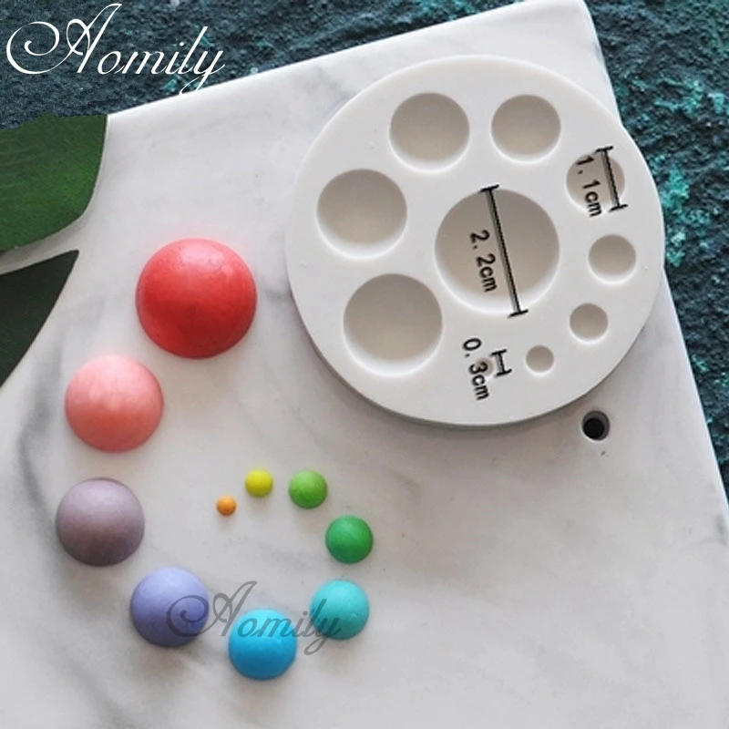 Description Picture 4 of itemAomily Sugarcraft Circle Silicone Mold Fondant Mold Cake Decorating Tools Chocolate Mould  DIY Baking Candy Maker Mousse Mould
