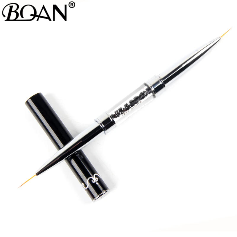 Description Picture 4 of itemBQAN Black Double Head Crystal Handle 9mm&11mm Drawing Brush Liner Brush Painting Pen Gel Polish Crystal Nail Art Manicure Tools