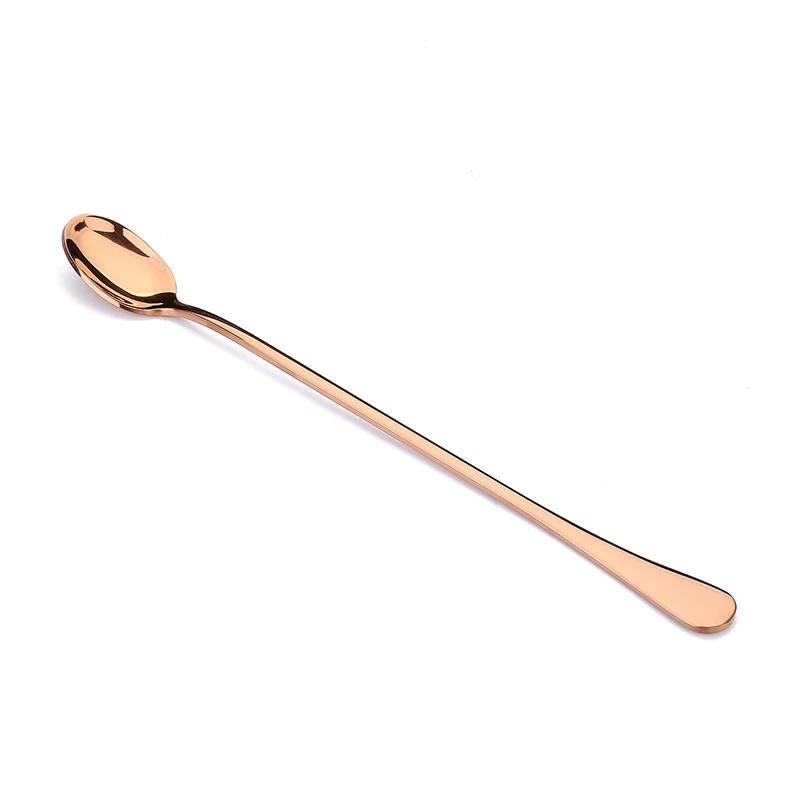 Description Picture 6 of item24cm Stainless Steel Long Handle Teaspoons Stirring Tea Coffee Spoon Ice Cream Spoon Bar Drink Cocktail Mixing Spoon Colher