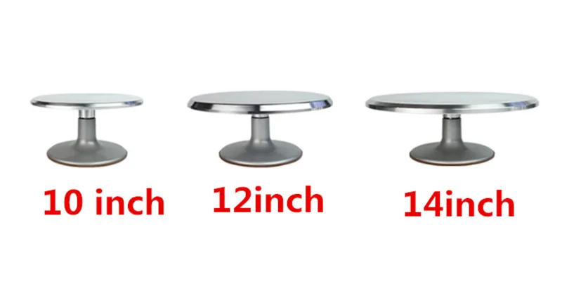 Description Picture 5 of itemcake stand Baking tool 10 12 14 inch mounted cream cake table Turntable Rotating table stand base turn around Decorating table