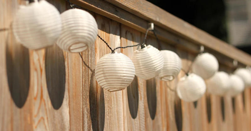 Description Picture 4 of item10pcs/Lot (6, 8, 10, 12, 14, 16inch) Warm White LED Lantern Lights Chinese Paper Ball Lampions For Wedding Party Decoration