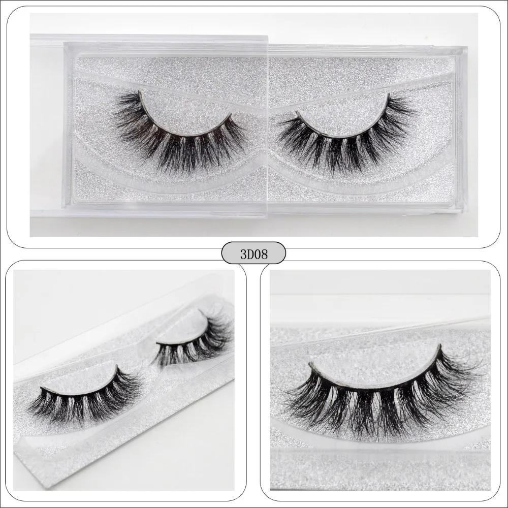Description Picture 4 of itemLash Mink Eyelashes 3D Mink Hair Lashes Wholesale Real Mink Fur Handmade Crossing Lashes Thick Lash Makeup 23 Styles 1 Pair