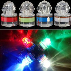 1X 2X Colorful ABS Mini LED Waterproof Fishing Bait Light LED Deep Drop Underwater Fish Lure Lamp Lights Bait Lure Squid Strobe