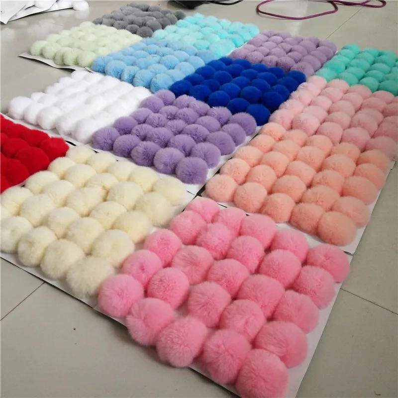 Description Picture 4 of item6cm DIY Plush Balls Fur Ball Pompom Children's Hair Accessories Crafts Garland Decorative Keyrings Flower Home Decor 1pc