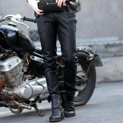 Nuevos pantalones de piel de oveja realmente pipi, pantalones casuales para hombres, cultivan la moral, pantalones de pies de tendencia