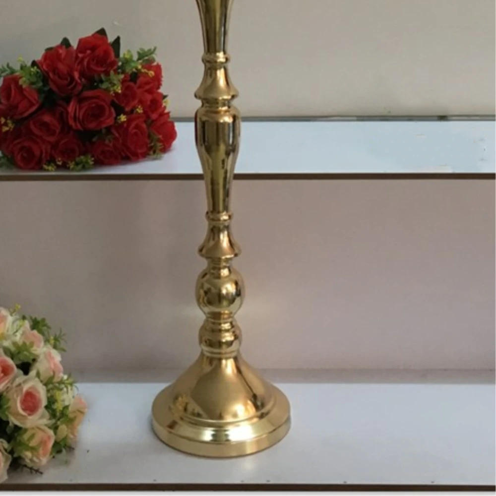Description Picture 6 of item100 CM/40" Height Metal Gold Candle Holder Candlestick Wedding Table Centerpiece Event Flower Road Lead Rack 1 Lot =10 PCS